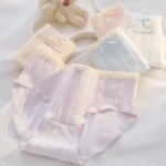 Women's Ruffle Trim Ribbed Patterned Everyday Briefs - Image 6