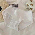 Women's High Coverage Vertical Ribbed Everyday Underwear Briefs