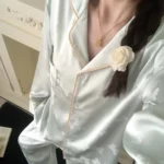 Women's Butterfly Pattern Long Sleeve Pyjama Trouser Set - Image 2