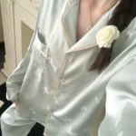 Women's Butterfly Pattern Long Sleeve Pyjama Trouser Set - Image 3