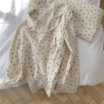 Women's Printed Button Front Long Sleeve Pyjama Set - Image 3