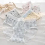 Pink Gingham Bow Print Ruffle Trim Everyday Briefs - Image 5