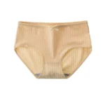 Cream Ribbed Bow Detail Everyday Underwear Briefs