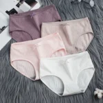 Peach Pink Ribbed Bow Detail Underwear Briefs - Image 5